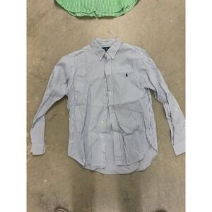 Ralph Lauren Mens Classic Fit Striped‎ Button Down Shirt - Size L